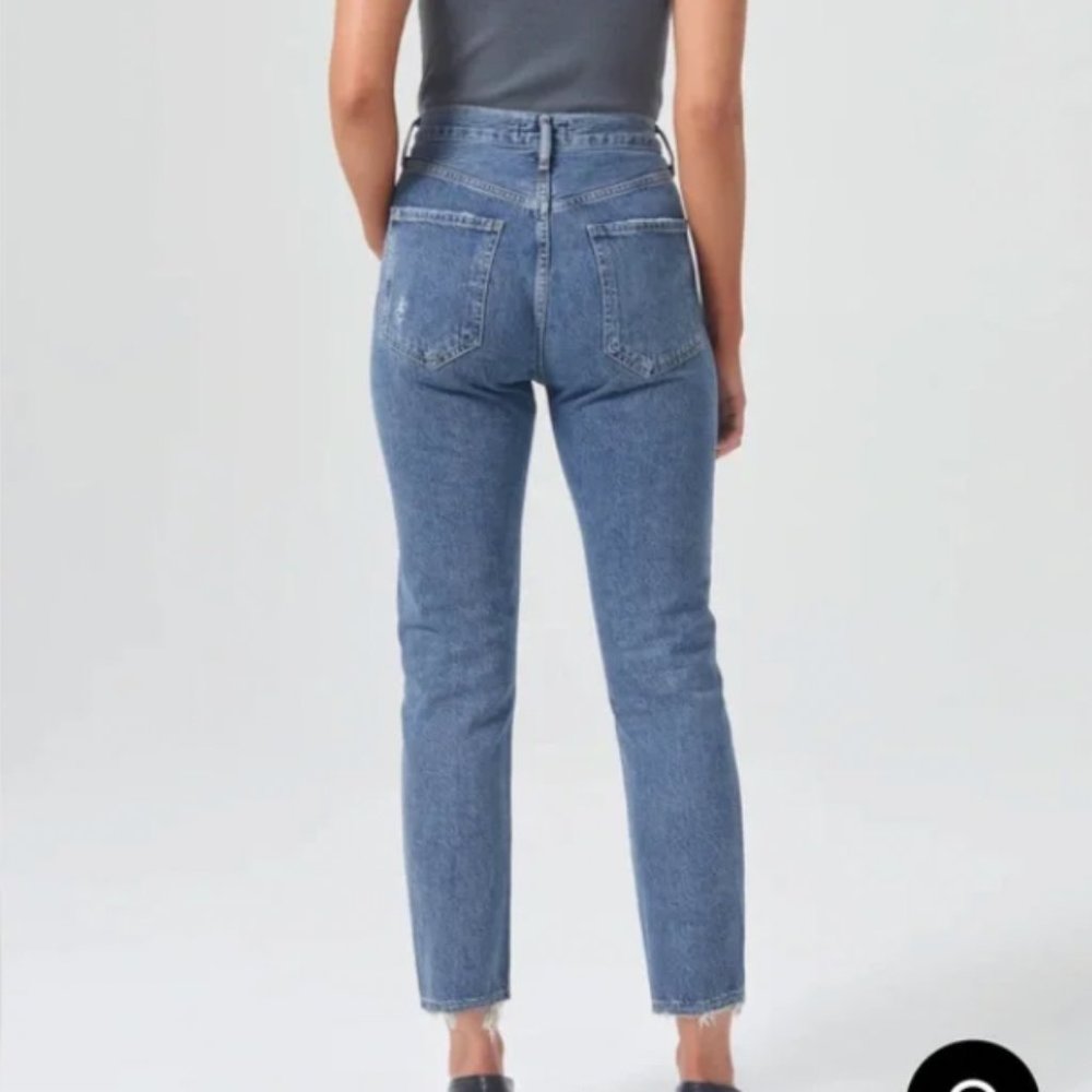 Agolde High Rise Riley Jeans in Frequency - Picture 2 of 5